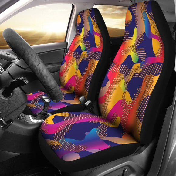 Glittering Army Dots Car Seat Cover 101819 - YourCarButBetter