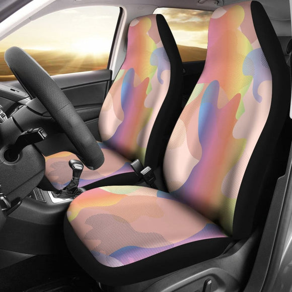 Glittering Rainbow Army Car Seat Cover 101819 - YourCarButBetter