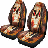 Go To Hell Halloween Skull Art Design Car Seat Covers 101819 - YourCarButBetter