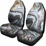 Gold & Brown Marble Print Car Seat Covers 110424 - YourCarButBetter