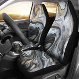 Gold & Brown Marble Print Car Seat Covers 110424 - YourCarButBetter