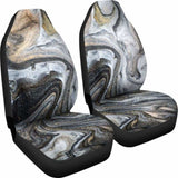 Gold & Brown Marble Print Car Seat Covers 110424 - YourCarButBetter
