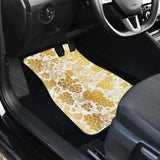 Gold Grape Pattern Front And Back Car Mats 174914 - YourCarButBetter