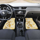 Gold Grape Pattern Front And Back Car Mats 174914 - YourCarButBetter