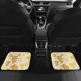 Gold Grape Pattern Front And Back Car Mats 174914 - YourCarButBetter