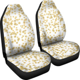 Gold Stars On White Car Seat Covers 101819 - YourCarButBetter