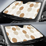 Gold Texture Mushroom Pattern Car Auto Sun Shades 182102 - YourCarButBetter