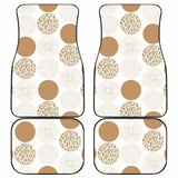 Gold Texture Mushroom Pattern Front And Back Car Mats 174914 - YourCarButBetter