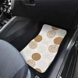 Gold Texture Mushroom Pattern Front And Back Car Mats 174914 - YourCarButBetter