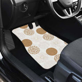 Gold Texture Mushroom Pattern Front And Back Car Mats 174914 - YourCarButBetter