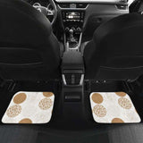 Gold Texture Mushroom Pattern Front And Back Car Mats 174914 - YourCarButBetter