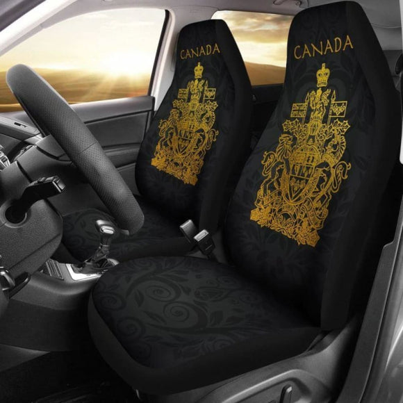 Golden Canada Coat Of Arm Car Seat Cover 550317 - YourCarButBetter