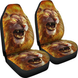 Golden Fire Eyes Lion Car Seat Covers 211102 - YourCarButBetter