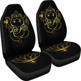 Golden Lord Ganesha (Remover Of Obstacles) With Lotus- Car Seat Cover 174510 - YourCarButBetter