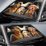 Golden Retriever Car Auto Sun Shade Dog Windshield Funny 172609 - YourCarButBetter