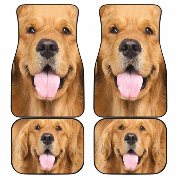 Golden Retriever Car Floor Mats Funny Dog Face 115106 - YourCarButBetter