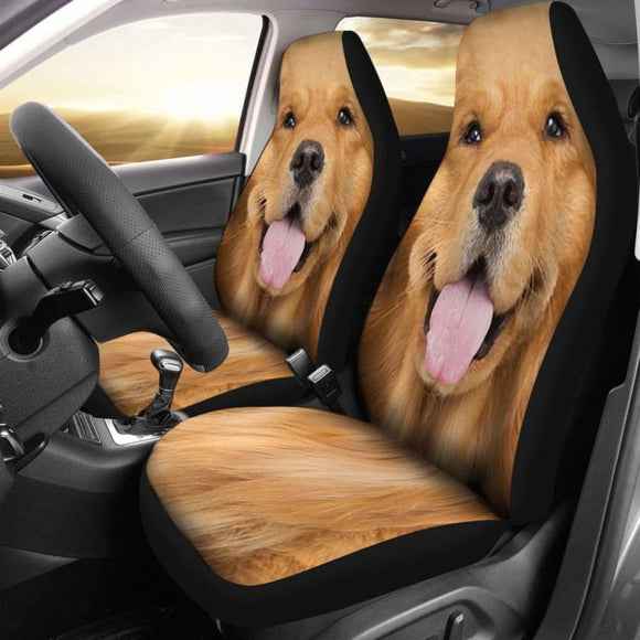 Golden Retriever Car Seat Covers Funny Dog Face 115106 - YourCarButBetter