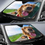 Golden Retriever Car Sun Shades 172609 - YourCarButBetter