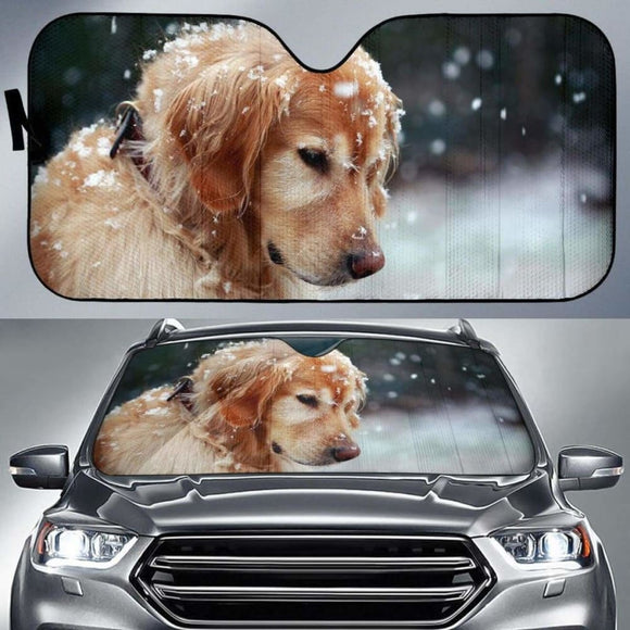 Golden Retriever Puppy Dog Car Sun Shade 172609 - YourCarButBetter