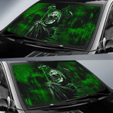 Gothic Green Skull Car Auto Sun Shades 210201 - YourCarButBetter