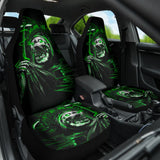 Gothic Green Skull Car Seat Covers 210201 - YourCarButBetter