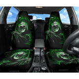 Gothic Green Skull Car Seat Covers 210201 - YourCarButBetter