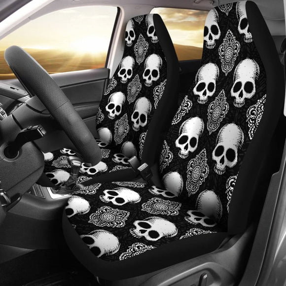 Gothic Skull Car Seat Covers 101819 - YourCarButBetter