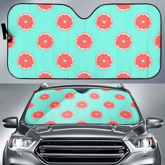 Grapefruit Green Background Car Auto Sun Shades 182102 - YourCarButBetter