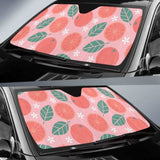 Grapefruit Leaves Flower Pink Background Car Auto Sun Shades 182102 - YourCarButBetter