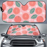 Grapefruit Leaves Flower Pink Background Car Auto Sun Shades 182102 - YourCarButBetter