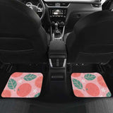 Grapefruit Leaves Flower Pink Background Front And Back Car Mats 174914 - YourCarButBetter