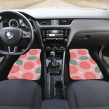 Grapefruit Leaves Flower Pink Background Front And Back Car Mats 174914 - YourCarButBetter