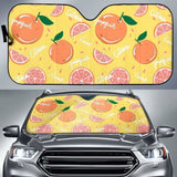 Grapefruit Yellow Background Car Auto Sun Shades 182102 - YourCarButBetter