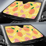 Grapefruit Yellow Background Car Auto Sun Shades 182102 - YourCarButBetter