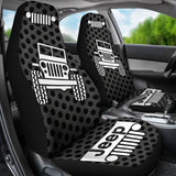 Gray White Jeep Offroad Metal Holes Printed Car Seat Covers Custom 1 211901 - YourCarButBetter