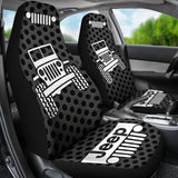 Gray White Jeep Offroad Metal Holes Printed Car Seat Covers Custom 2 211901 - YourCarButBetter