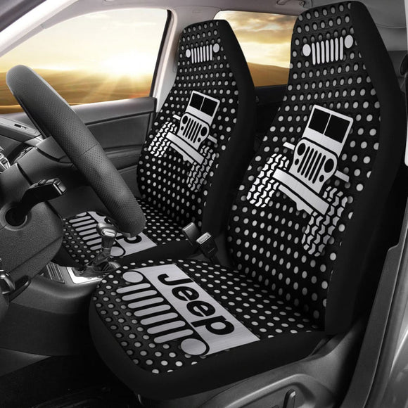 Gray White Jeep Offroad Metal Holes Printed Car Seat Covers Custom 4 211901 - YourCarButBetter