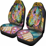 Great Dane Design Car Seat Covers Colorful Back 115106 - YourCarButBetter