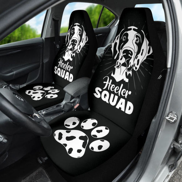 Great Dane Dog Paw Heeler Squad Car Seat Covers 210401 - YourCarButBetter