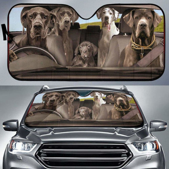 Great Dane Dogs 3 - Auto Sun Shade 102507 - YourCarButBetter