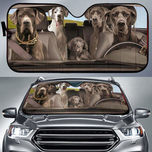 Great Dane Dogs 3 - Auto Sun Shade 172609 - YourCarButBetter