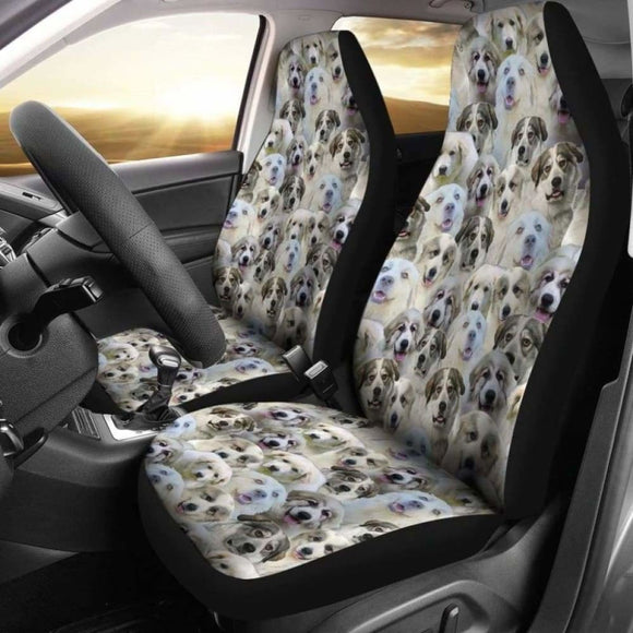 Great Pyrenees Full Face Car Seat Covers 090629 - YourCarButBetter