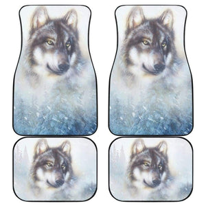 Great Wolf and Snow Car Floor Mats 212302 - YourCarButBetter