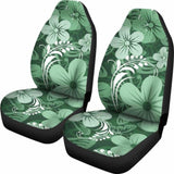 Green Aloha Flowers Car Seat Covers 153908 - YourCarButBetter