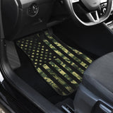 Green American Flag Amazing Gift Ideas Car Floor Mats 211803 - YourCarButBetter