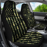 Green American Flag Amazing Gift Ideas Car Seat Covers 211803 - YourCarButBetter