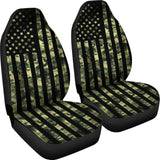 Green American Flag Amazing Gift Ideas Car Seat Covers 211803 - YourCarButBetter