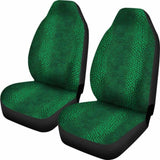 Green And Black Lizard Snake Skin Scales Car Seat Covers Seat Protectors 232125 - YourCarButBetter