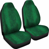 Green And Black Lizard Snake Skin Scales Car Seat Covers Seat Protectors 232125 - YourCarButBetter