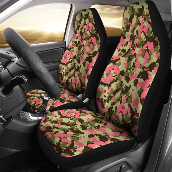 Green And Pink Camo Car Seat Cover 112608 - YourCarButBetter